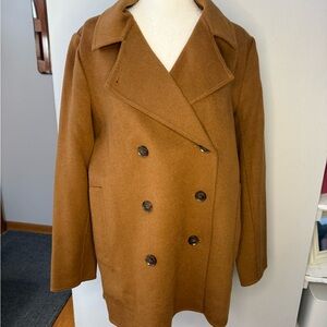 Jenni Kayne Double-Breasted Tan Pea Coat sz. Medium